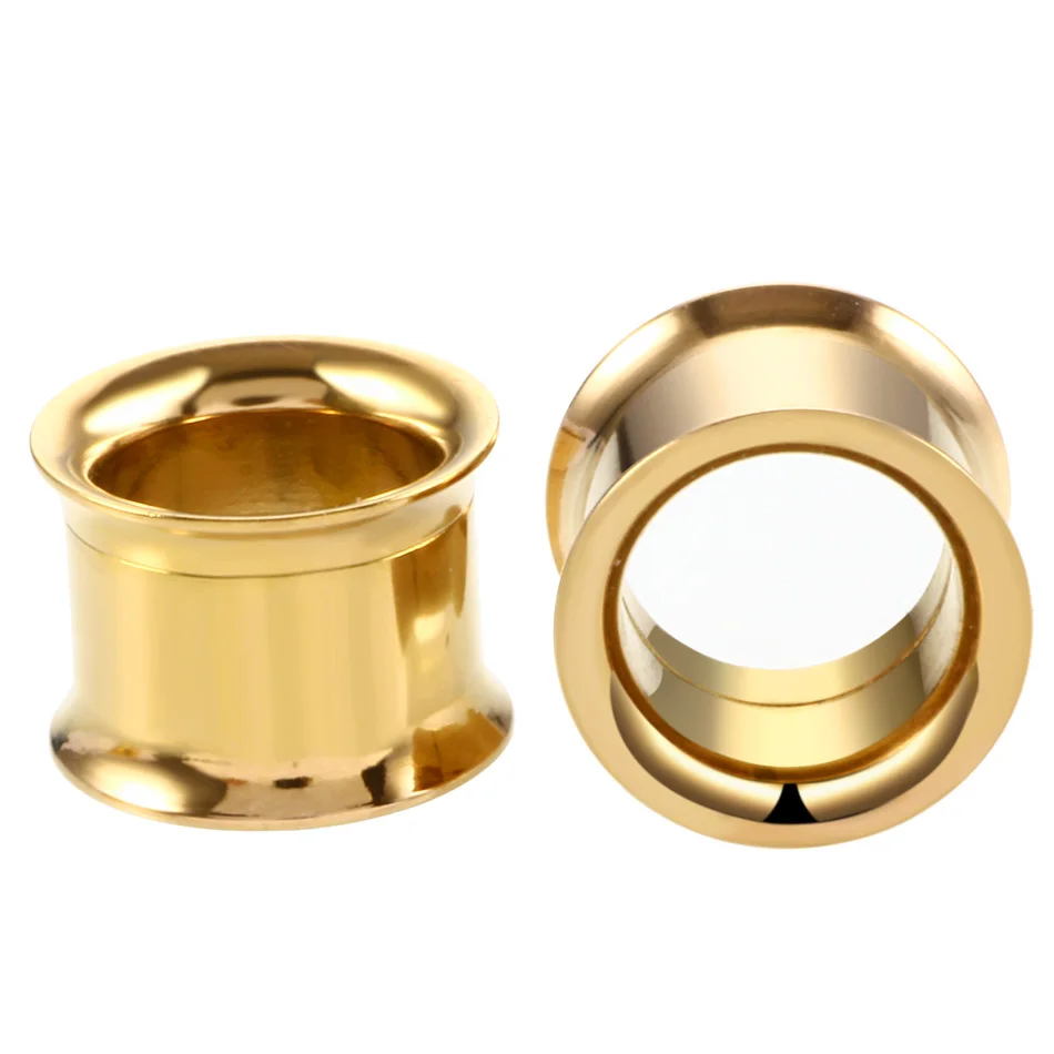 Style 9 316l хирургическая сталь ухо телесный туннель пробки анодированный без резьбы двойной расклешенные полые винт ушной эспандер калибр, Ювелирное Украшение для тела - Metal color: Style 9