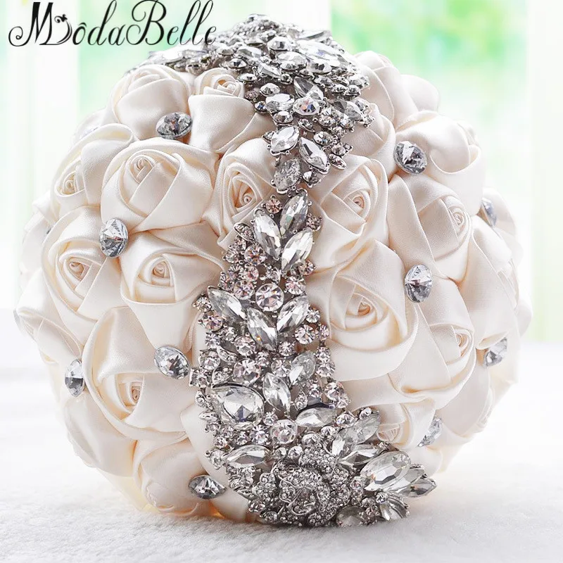 2016 свадебные цветы букеты красная искусственная Роза роскошный букет со