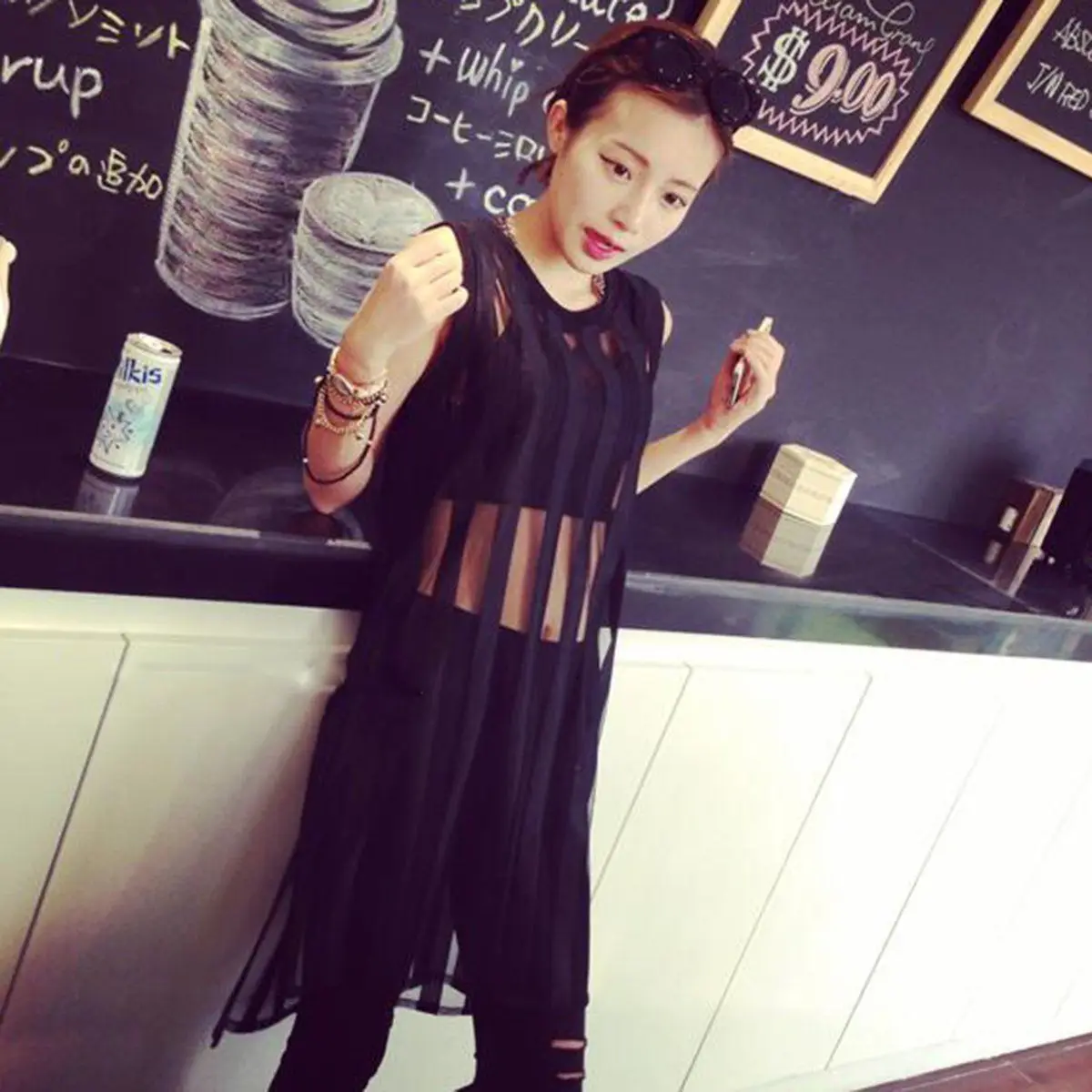 Для Женщин Длинный топ на бретелях летнее Сетчатое платье без рукавов вечерние в