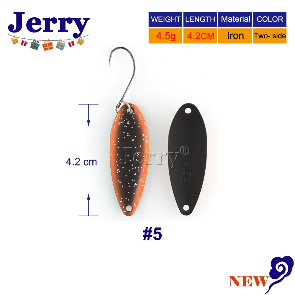 Jerry 3 г 4 5 Высокое качество рыболовные ложки зона форели приманки pesca микро для