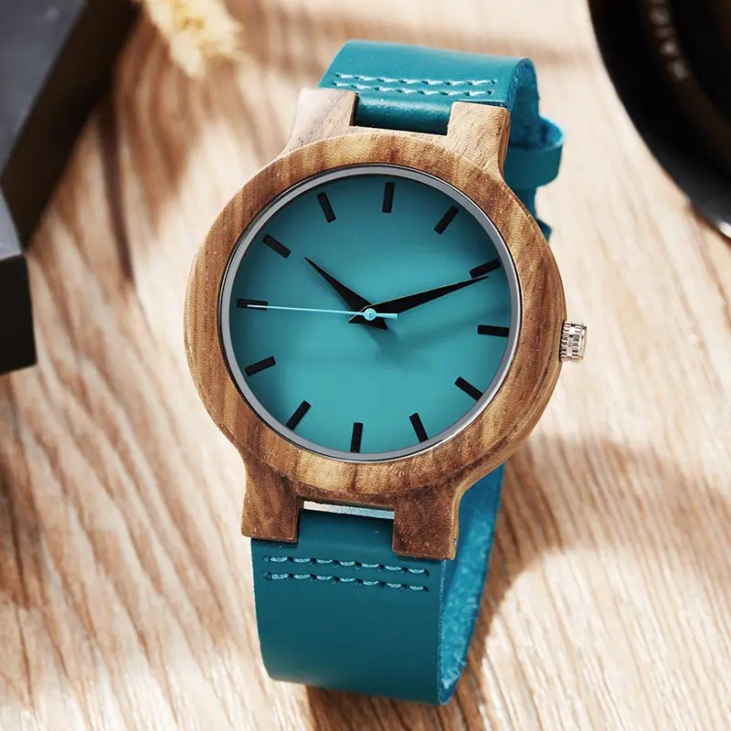 Women watch Модные парные деревянные часы для мужчин и женщин, кварцевые часы с кожаным ремешком, деревянный чехол, часы для мужчин, наручные часы, мужские часы - Цвет: Women watch