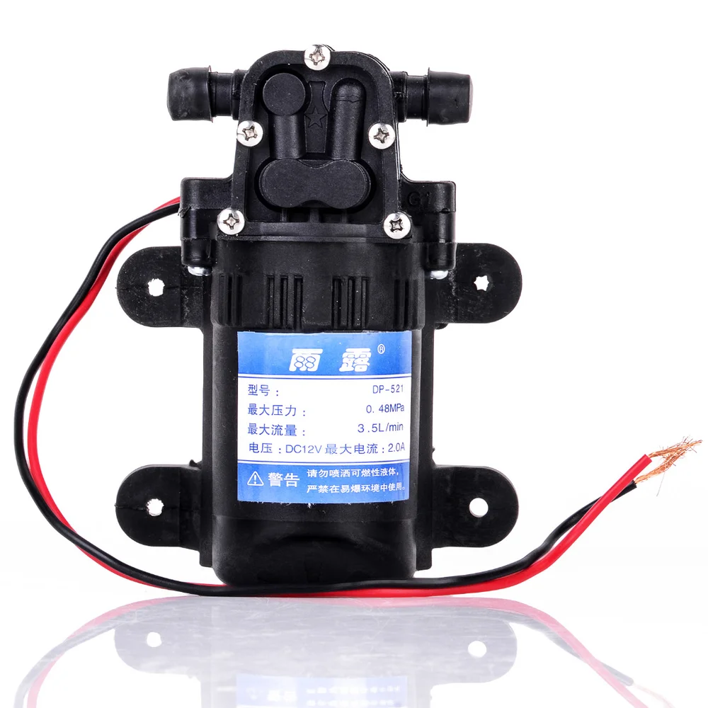 1 шт. DC 12V черный водяной насос 70 PSI сельскохозяйственный электрический мембранный