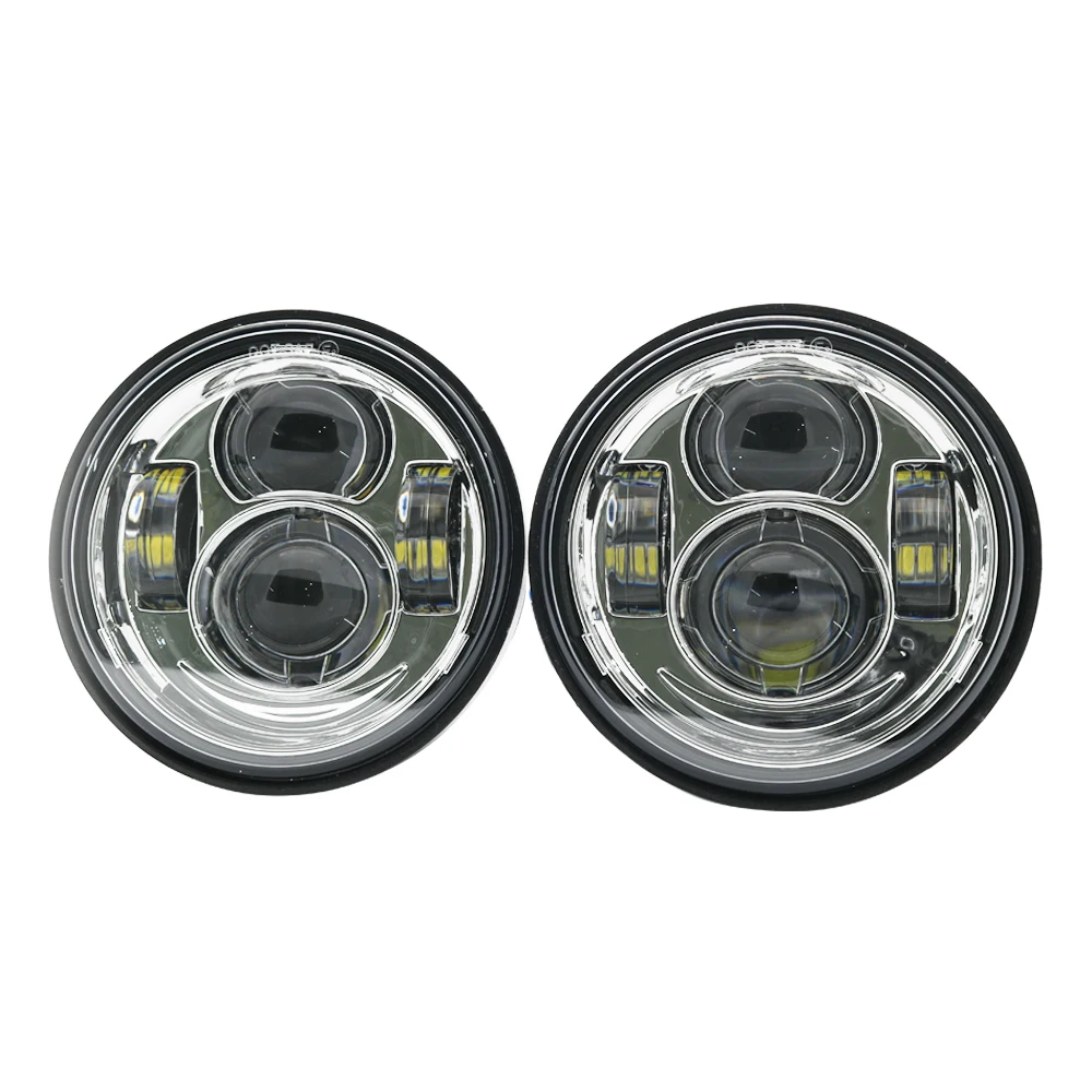 2 шт. 4 65 дюймов черный/хром мотоциклетная фара для Harley LED мото светодиодные лампы