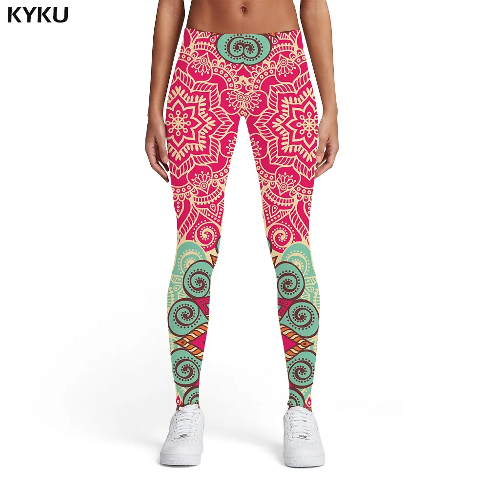 Ladies leggings10 Бренд KYKU, леггинсы с цветочным принтом, женские штаны с принтом Харадзюку, готические белые брюки из спандекса, сексуальные женские леггинсы, штаны, Повседневная мода - Цвет: Ladies leggings10
