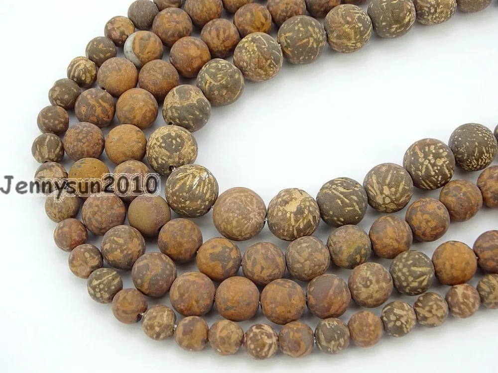 

Natural Matte Fireworks Stone Gems Stone Round Beads 15'' 4mm 6mm 8mm 10mm 12mm for Jewelry Making Crafts 5 Strands/Pack