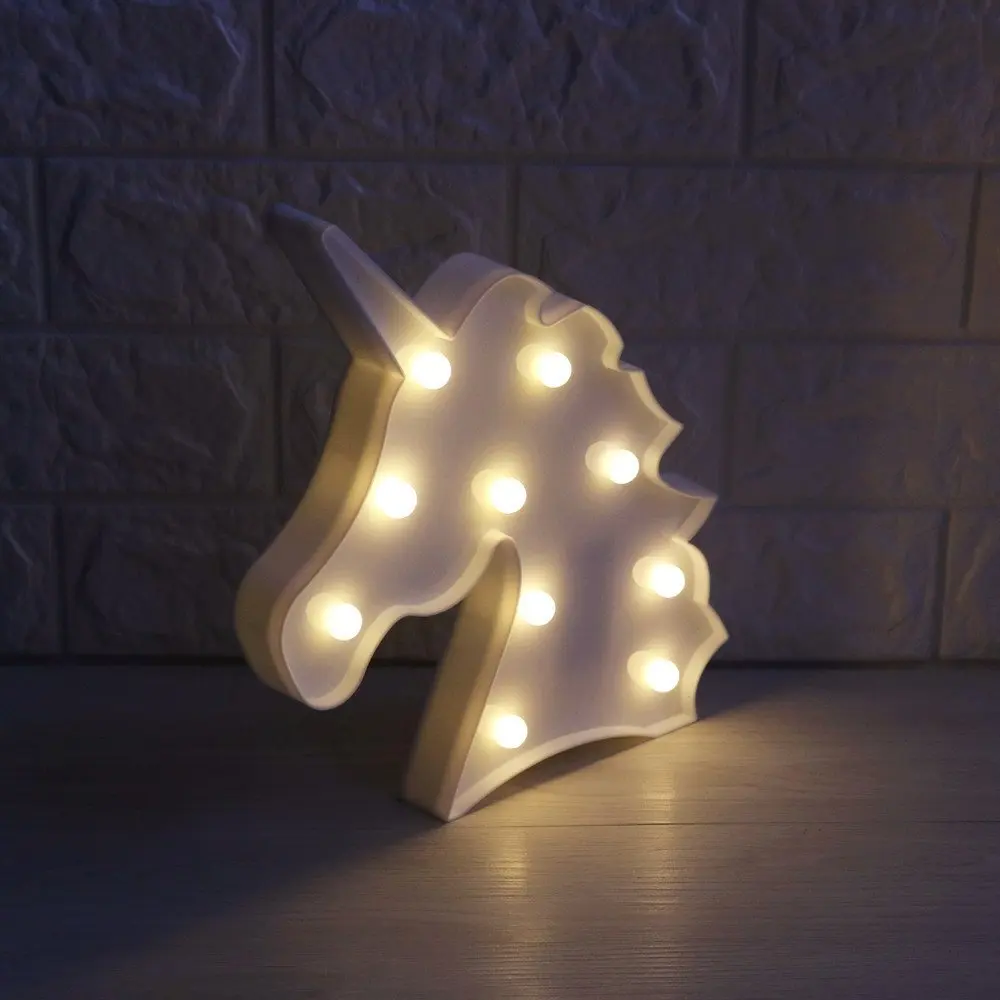 Светодиодный светильник в виде объемного единорога LumiParty украшение для дома
