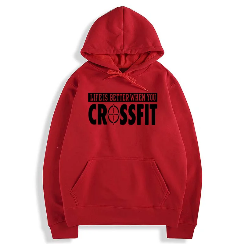 2019 Весенняя жизнь лучше когда вы Кроссфит Повседневная Толстовка худи хип хоп