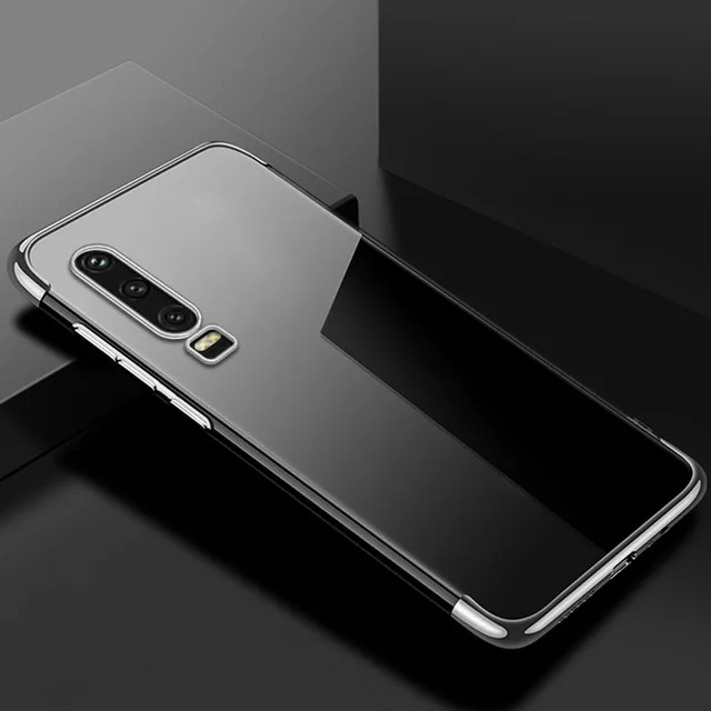 Мягкий силиконовый чехол для huawei P Smart P30 Pro P20 P10 Plus P9 Lite mate 10 20 Lite, прозрачный чехол для телефона - Цвет: Серебристый