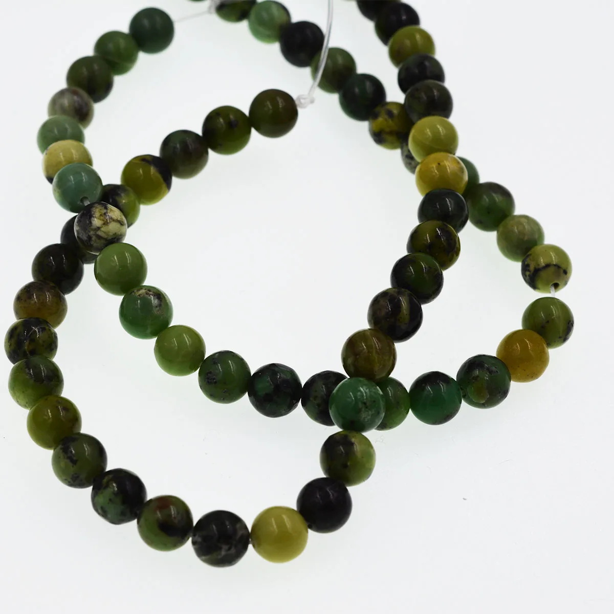 Натуральный Полудрагоценный камень зеленый Chrysoprase Круглые бусины для