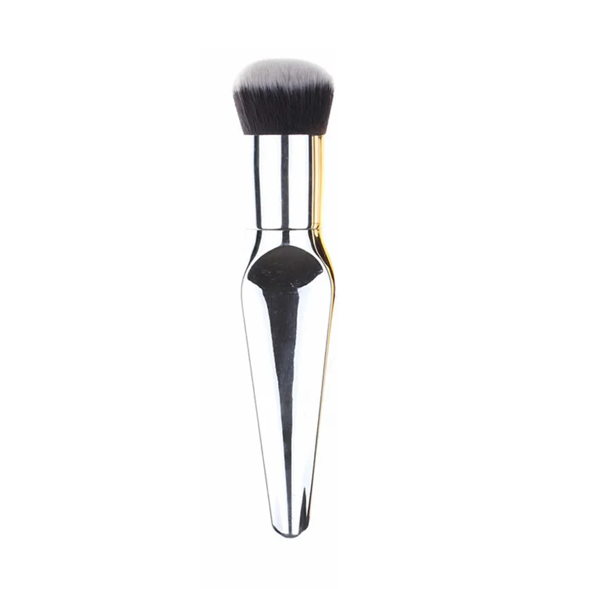 Silver Handle Золотые серебряные Контурные кисти для макияжа синтетические 1 шт. Большая кисть для пудры Румяна инструмент для макияжа Жидкая Основа Косметическая Кисть для макияжа - Handle Color: Silver Handle