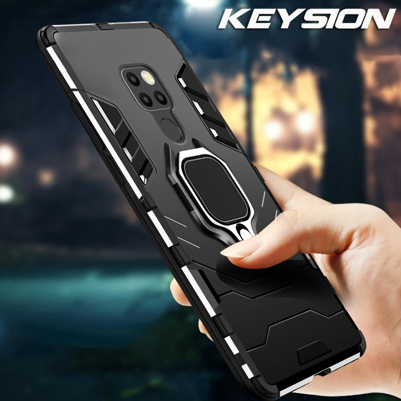 keysion phone case for huawei mate 20 pro p30 lite p20 hybrid hard pc tpu silicone shockproof cover for y6 y7 y9 p smart 2019 free global shipping