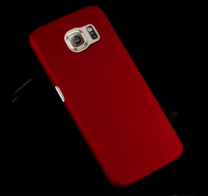 Полное покрытие Роскошный Матовый Жесткий пластик чехол для samsung Galaxy A3 A5 A7 J3 J5 J7 S3 S4 S5 S6 S7 S8 S9 A9 A750 - Цвет: Красный