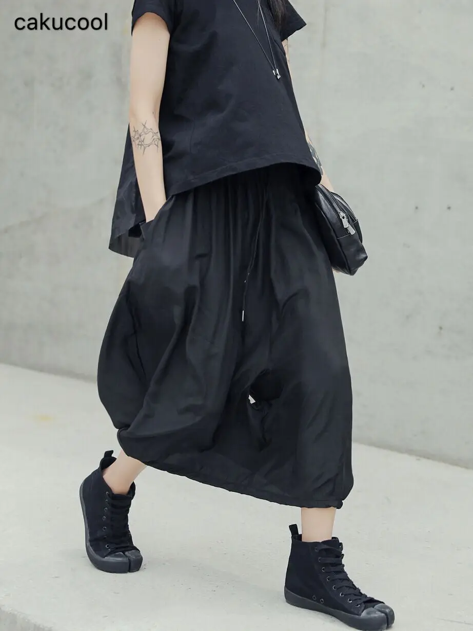 Женские брюки Cakucool тонкие с тонким дизайном и эффектом тоннеля лето 2019|Женские