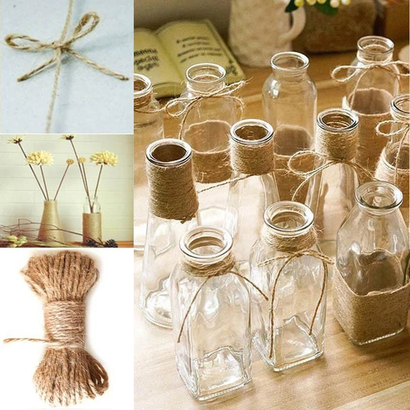 10 м/лот 1 мм Натуральная льняная Веревка DIY этикетка веревка свадебные аксессуары