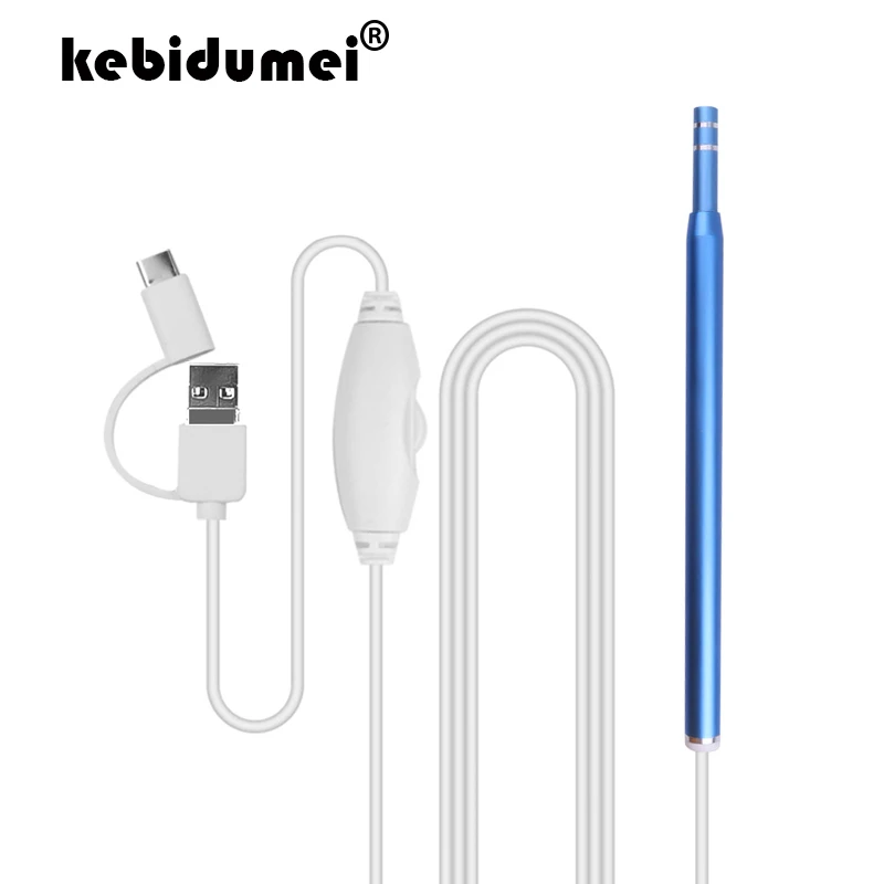 

kebidumei Professional 3 In 1 Ear Spoon Borescope Ear Cleaning USB OTG Endoscope for Android Phone PC Type C For Ear Care