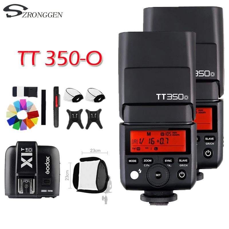Godox Mini Speedlite 2 * TT350O вспышка для камеры TTL HSS GN36 + фотопередатчик фотовспышки Olympus|flash