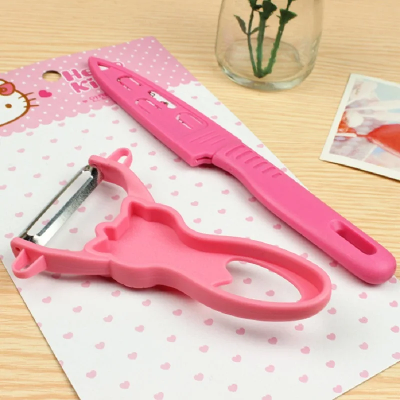 Кухня Инструменты для украшения розовый Кот Неко рисунок Hello kitty Овощечистка