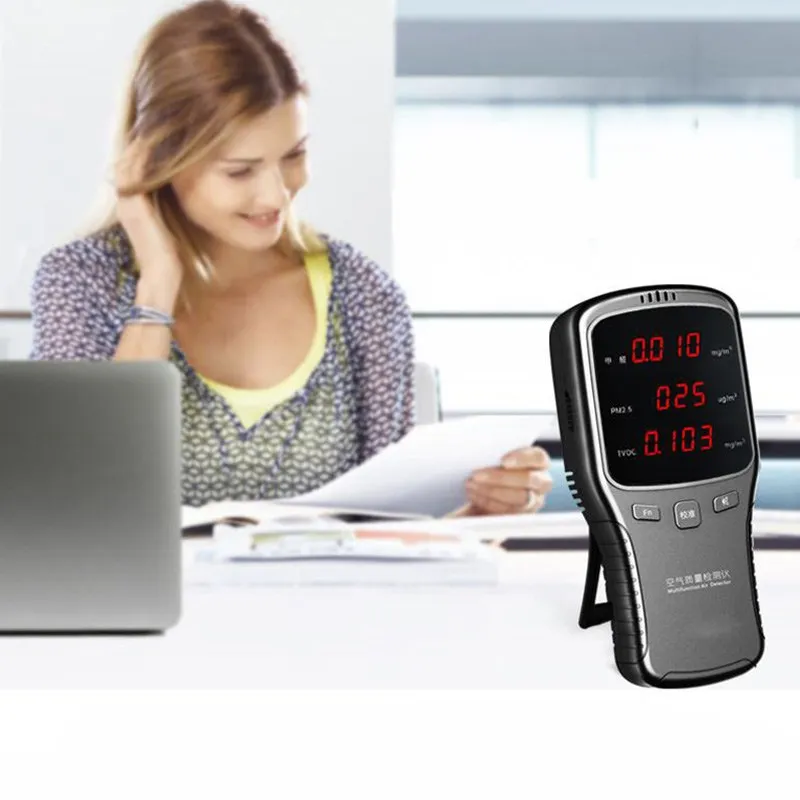 

New Technology Formaldehyde HCHO PM1.0 PM2.5 PM10 Gas Analyzer Household PM 1.0 2.5 10 Air Quality Analyzer