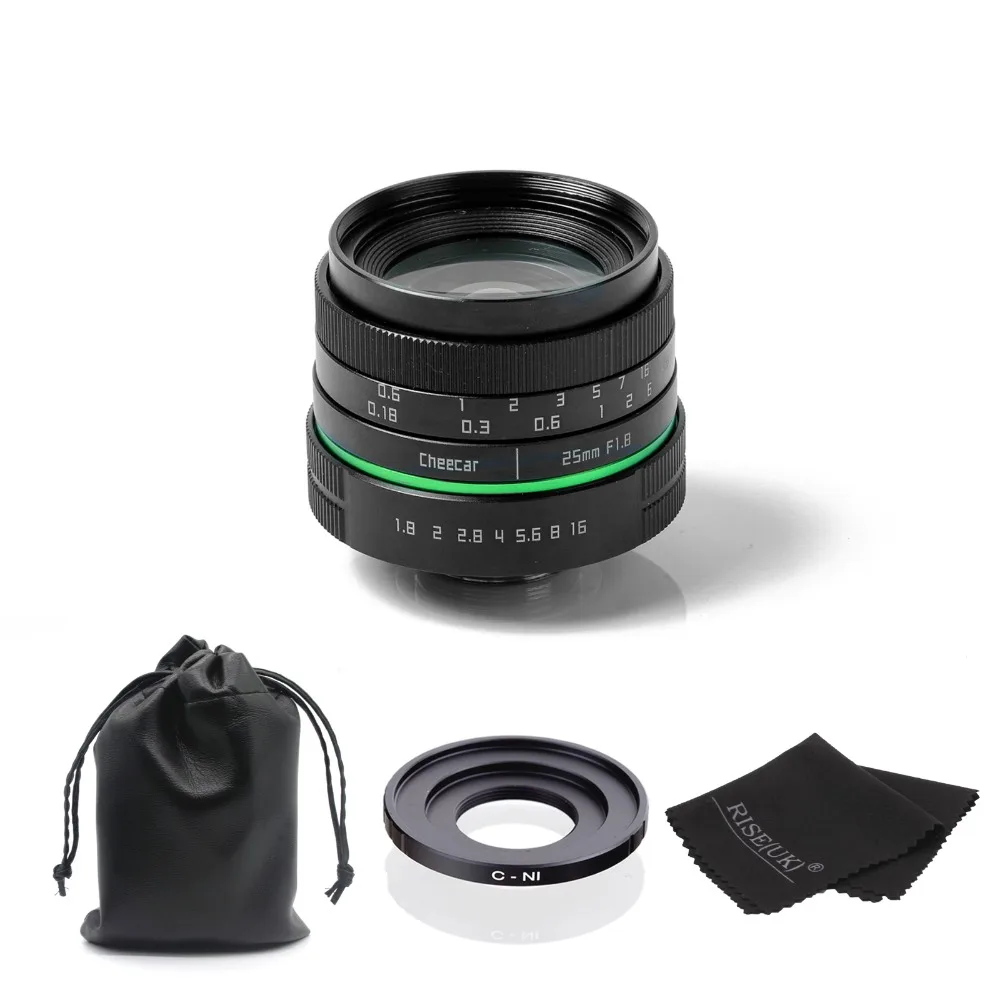 Новый зеленый круглый 25 мм объектив камеры видеонаблюдения для Nikon1:V1 J1 V2 J2 с