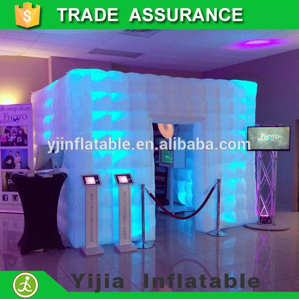 

high quality popular led light portable inflatble photo booth