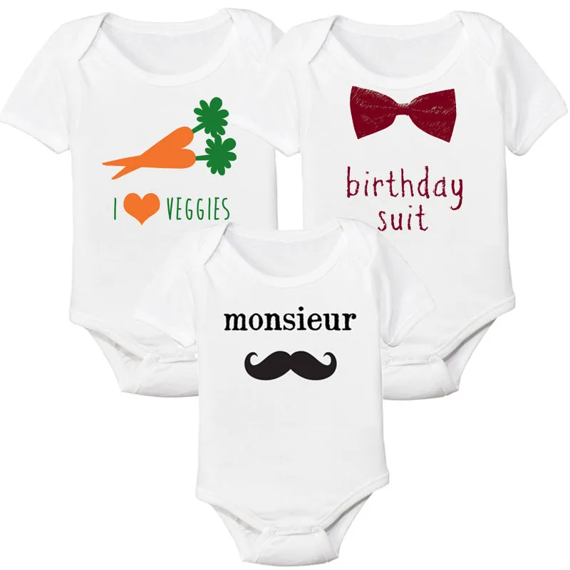 Body Baby Clothing Sets Cute Newborn 3Pcs/lot Cotton Girl Boy Bodysuits Summer Jumpsuits Bebe Clothes | Детская одежда и обувь