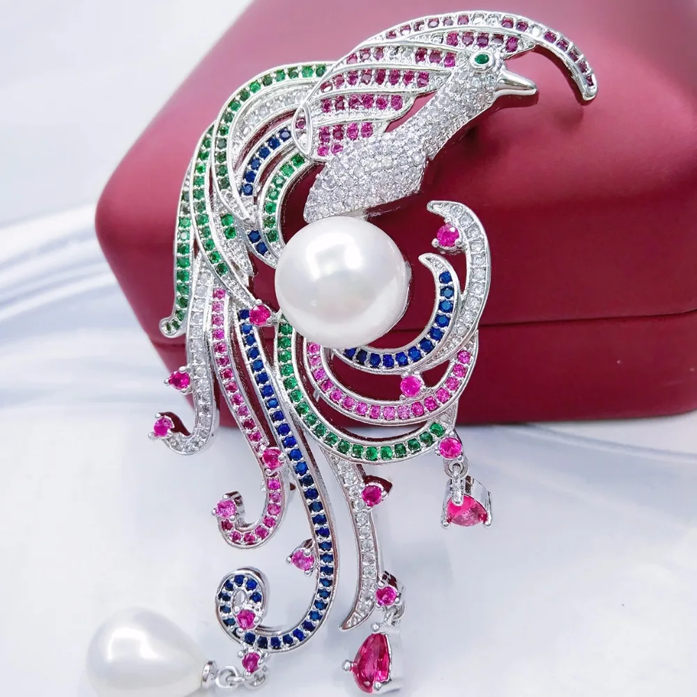 Luxury Bird Brooches For Women 2017 Fashion Colorful Crystal Stone Brooch Scarf Lapel Pins Animal Jewelry for Chirstmas | Украшения и