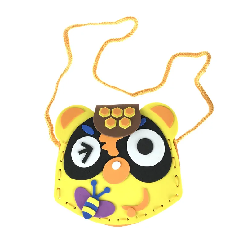 

DIY Bags Cute Flower Style Bag Handmade Crafts Cartoon Sewing Backpacks Kids Children Creative Toys for Photo Frame Foam Puzzles