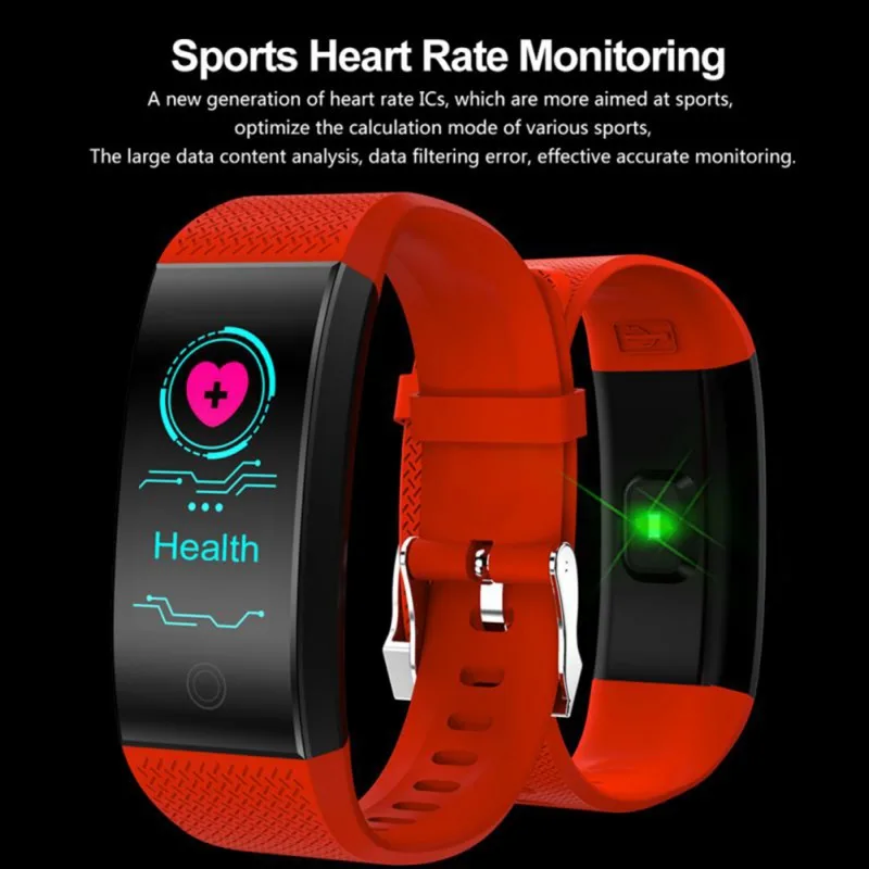 

QW18 Wristband Exercise Fitness Activity Heart Rate Blood Pressure Monitoring Smart Watch Band