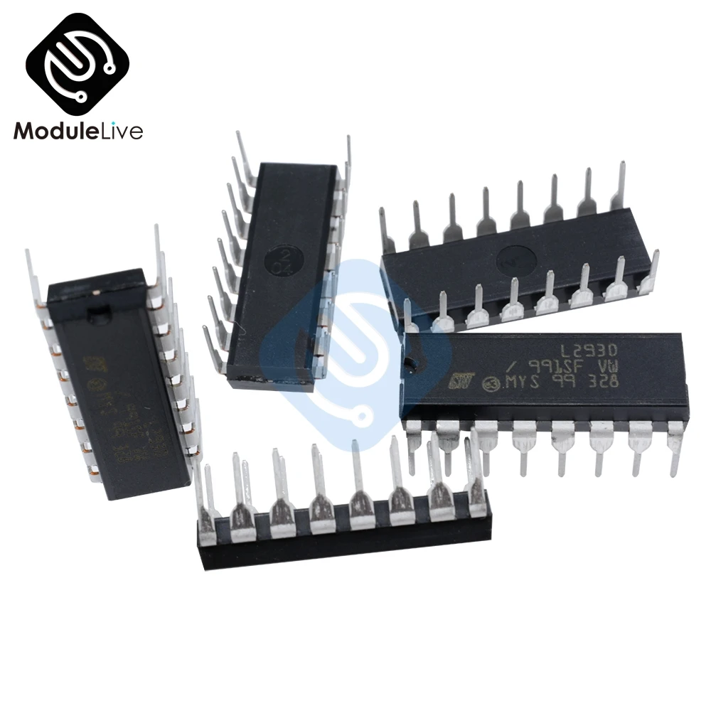 5 шт. L293 L293D L293 D DIP DIP16 DIP 16 IC драйвер привода чип PAR Pull 4 четырехканальный 4 канальный модуль
