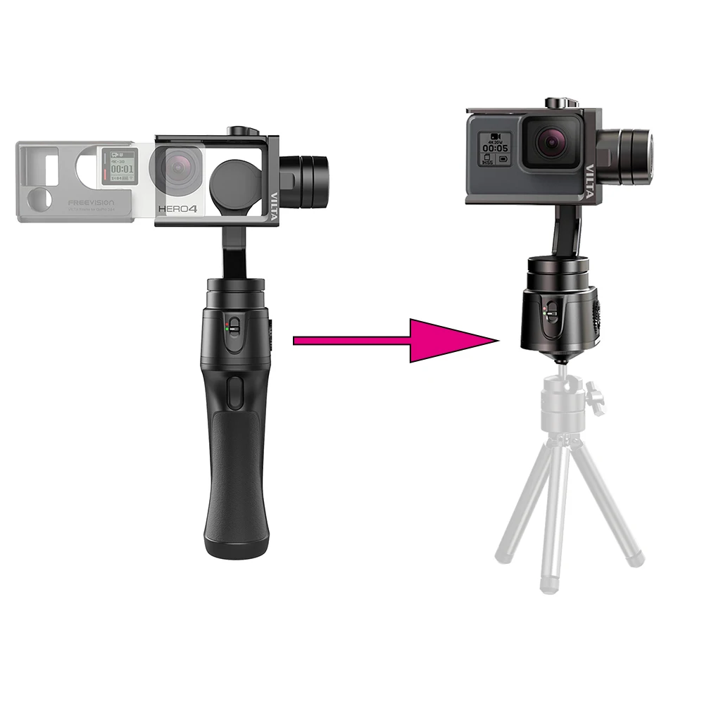 DIGITALFOTO Freevision VILTA 3 осевая портативная внешняя экшн Спортивная камера gimbal steadicam