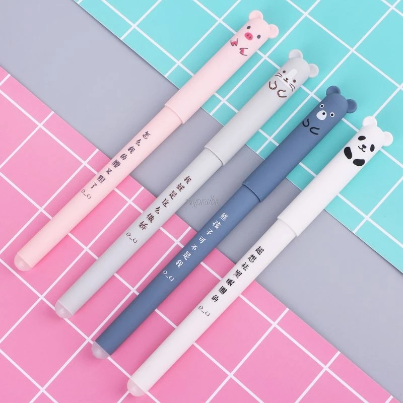 Kawaii Pig панда мышь медведь гелевая ручка в стиле мультфильма стираемая для школы