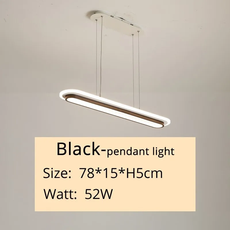 black 78cm pendant Черно-белые люстры для гостиной, прихожей, коридора, освещение, лампа, современный домашний светильник, лампадарио, люстры - Цвет абажура: black 78cm pendant