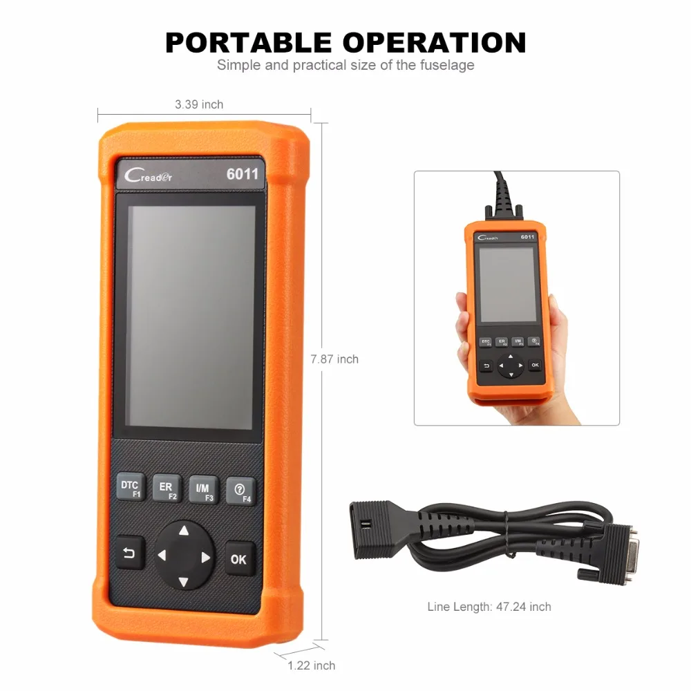 Launch DIY диагностический инструмент CReader 6011 OBD2/EOBD автоматический сканер кода с ABS и