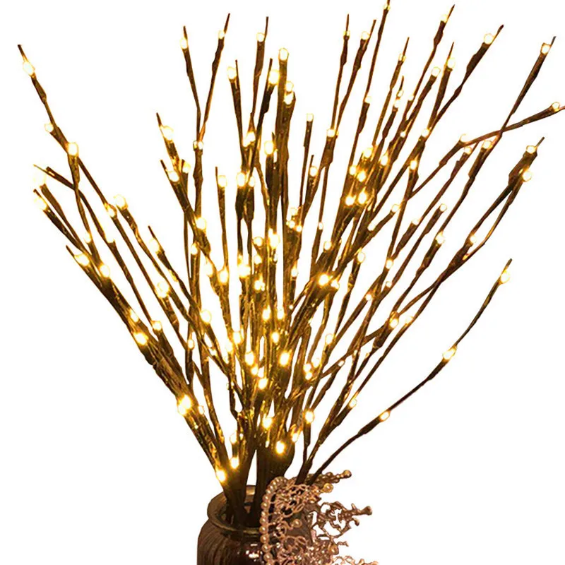 

Willow Branch Light Floral Lights Christmas Decorations for Home Christmas Tree Light Navidad Xmas 2019 New Year 2020 Home Decor