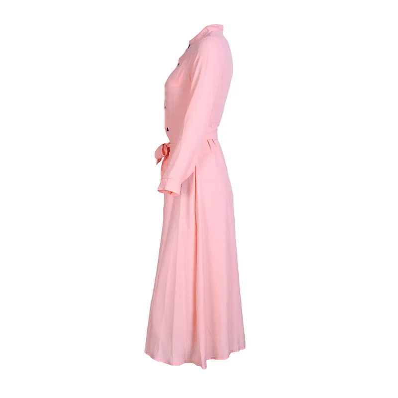 Large Sizes Ladies Long Dress New Sexy Soild Bohemian Sleeves Loose Dresses Women's Fashionable Buttons Vestido Hot Selling | Женская