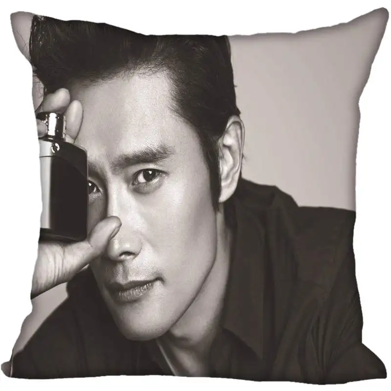 20 На заказ Kpop Lee Byung hun печатные квадратные шелковые наволочки 40x40 см, 35x35 см одна сторона атласная Наволочка логотип - Цвет: 20