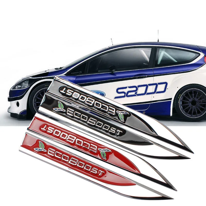 1 комплект = 2 шт. 3D металла Ecoboost автомобиль внедорожник Грузовик сторона Fender