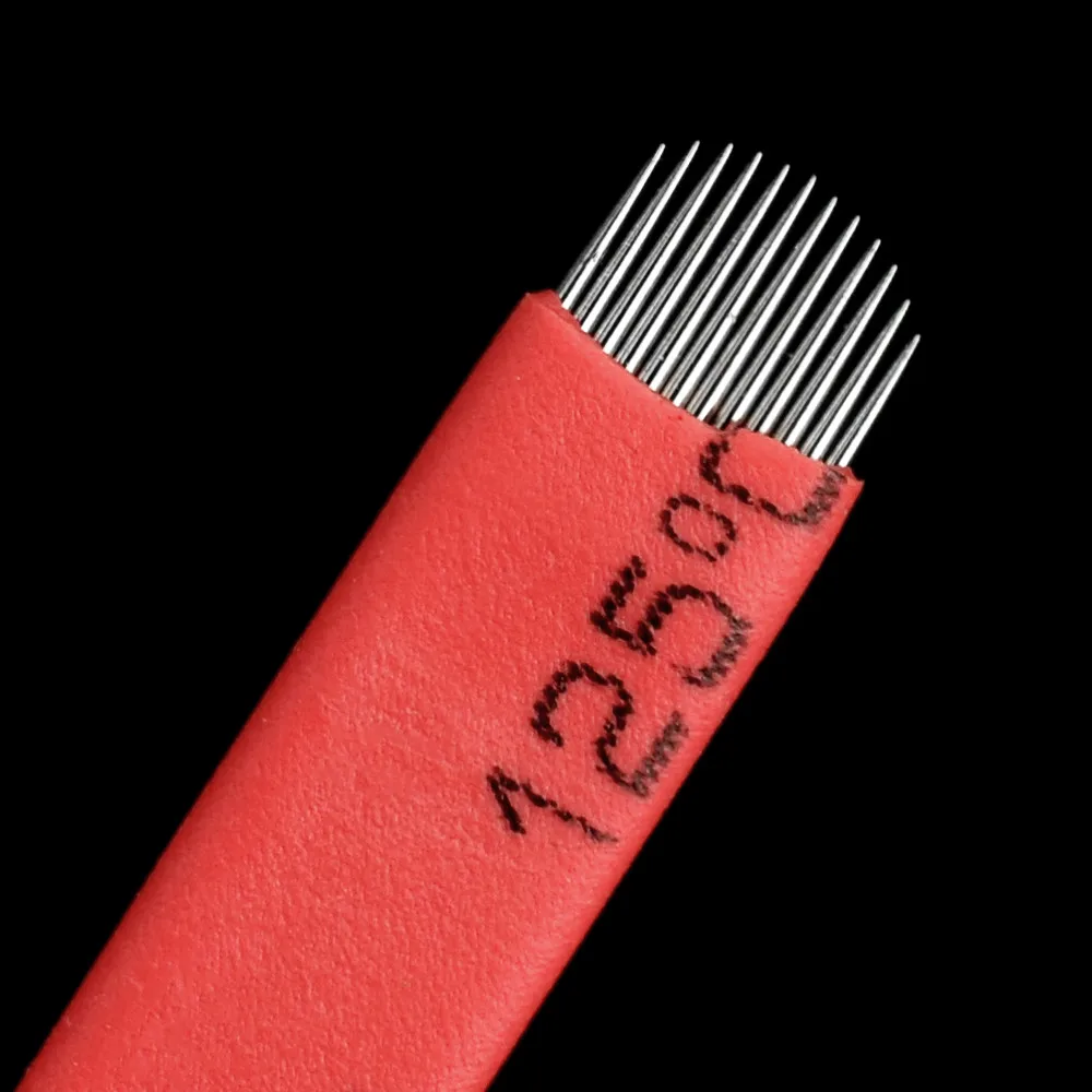 100 шт 12U формы перманентные иглы для макияжа Tebore Micro Blading Agujas Para Microblading Laminas микроблейдинг tebori Sobrancelhas