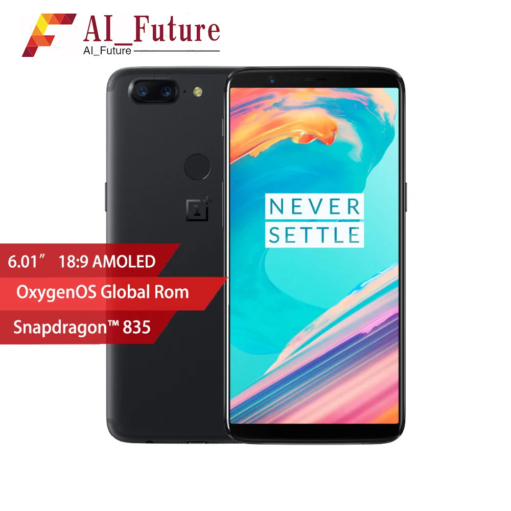 Оригинальный смартфон Oneplus 5T A5010 6 ГБ + 64 8 128 01 дюймов полный экран отпечаток пальца