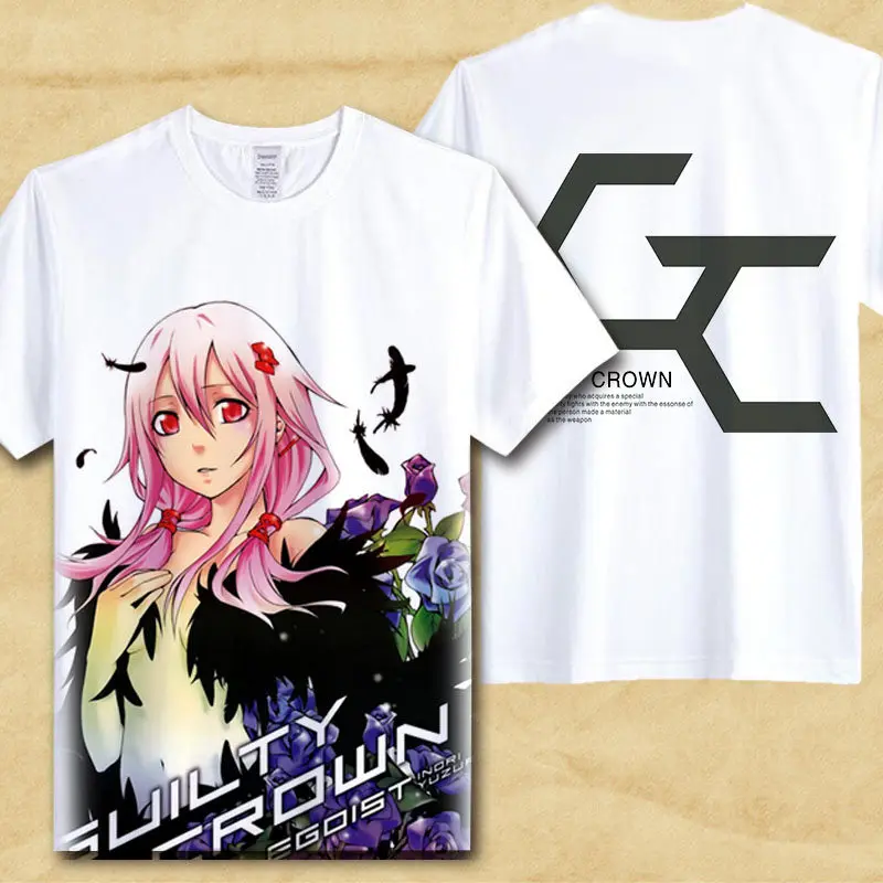 Футболка для косплея guilty crown inori tsutsugami gai ouma shu костюм футболка с короткими