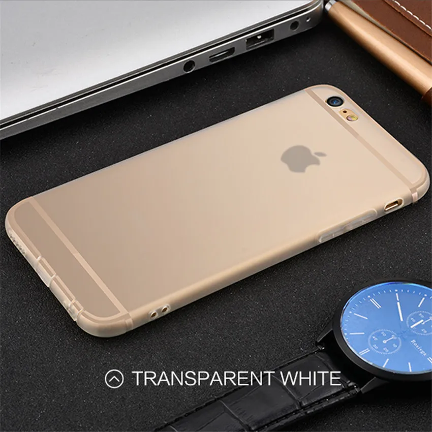 TCICPC для iPhone 6 6 S силиконовый чехол Роскошные тонкий матовый ТПУ Мягкий телефона Чехлы для Apple iPhone 6 6 S плюс Чехол Коке - Цвет: Transparent White