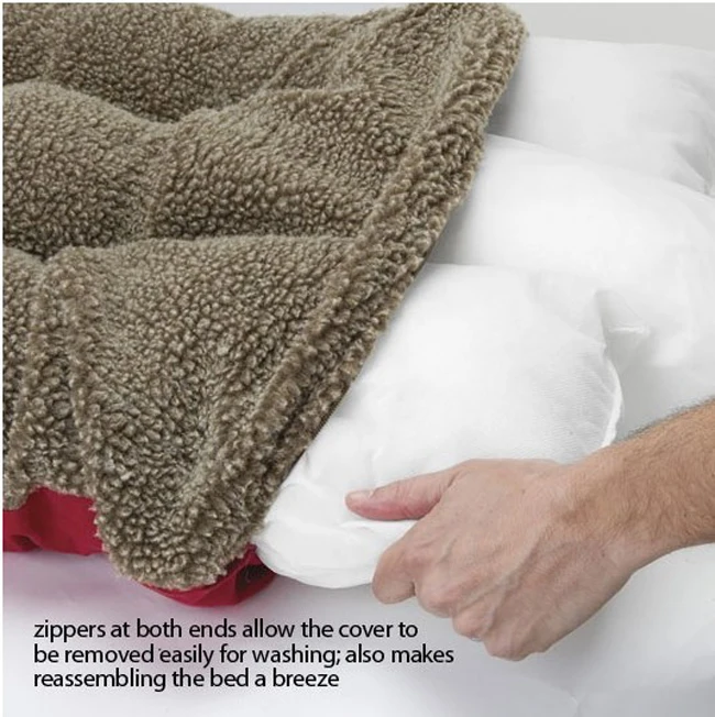 Роскошная кровать для больших собак Съемная моющаяся из берберского флиса 100%