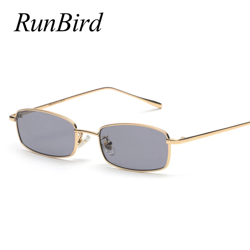 Солнечные очки RunBird 1283R для мужчин и женщин тонкие прямоугольные с металлической