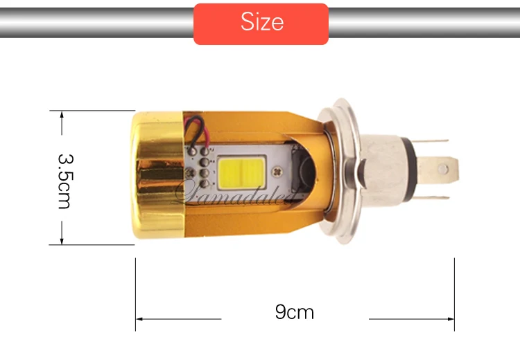 Plug and play H4 20W 2000LM 6500k 8 V-80 V COB Высокий/Низкий Луч светодиодный головной фонарь для мотоцикла HS1