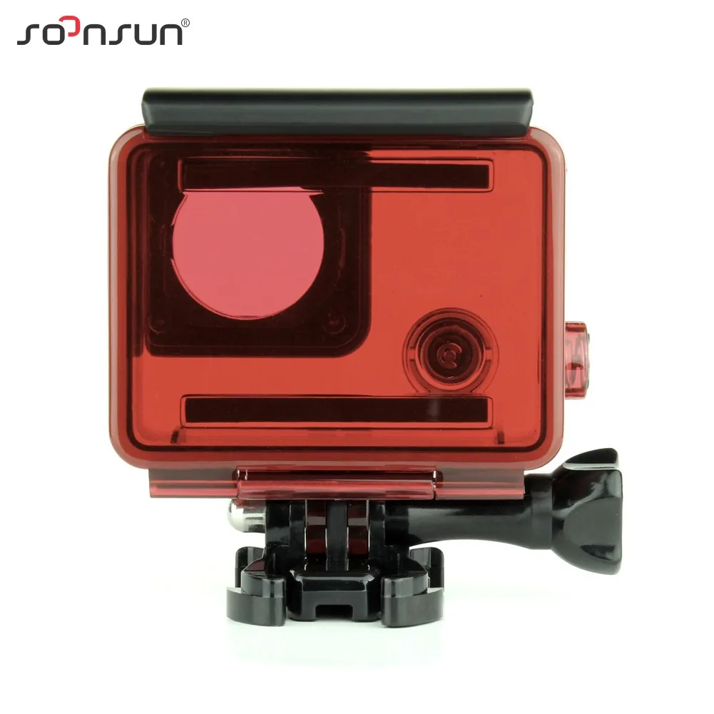 Водонепроницаемый корпус SOONSUN с крышкой для объектива GoPro Hero 3 + 4 аксессуары