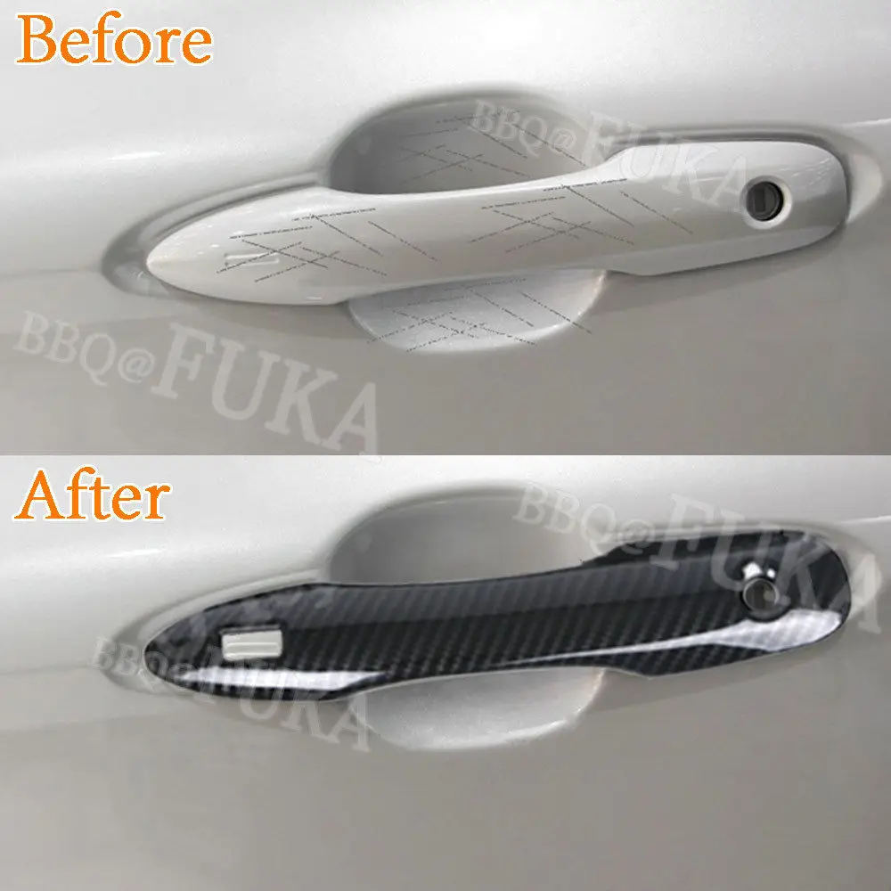 

4 шт./компл. цвет углеродного волокна фотообложка отделка наклейка подходит для Toyota Camry 2018 автостайлинг аксессуары