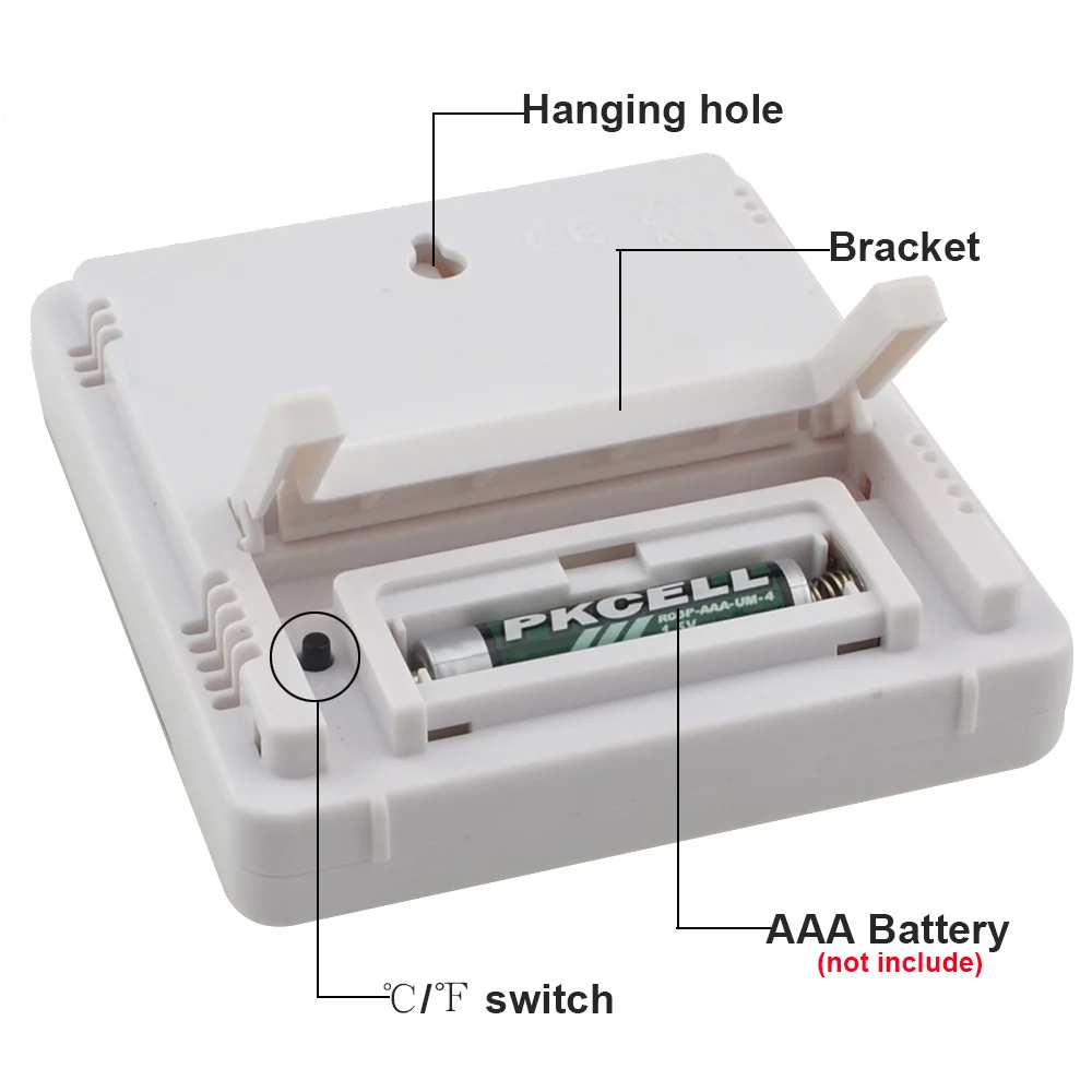 Электронный гигрометр с большим экраном цифровой ЖК термометр гигротермограф