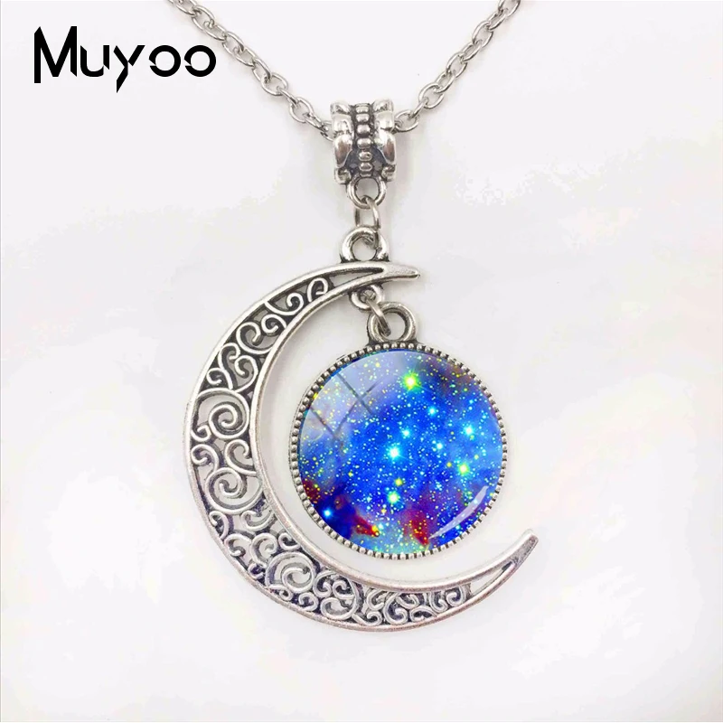 Ожерелье женское с кабошоном и луной модное ювелирное изделие покрытием из