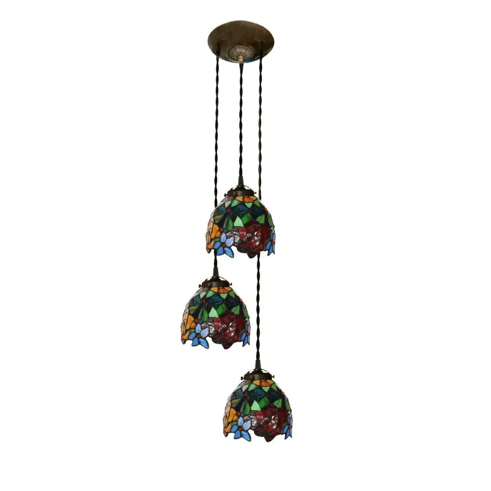 Скандинавский дизайн распродажа кухонная лампа из витражного стекла с одной