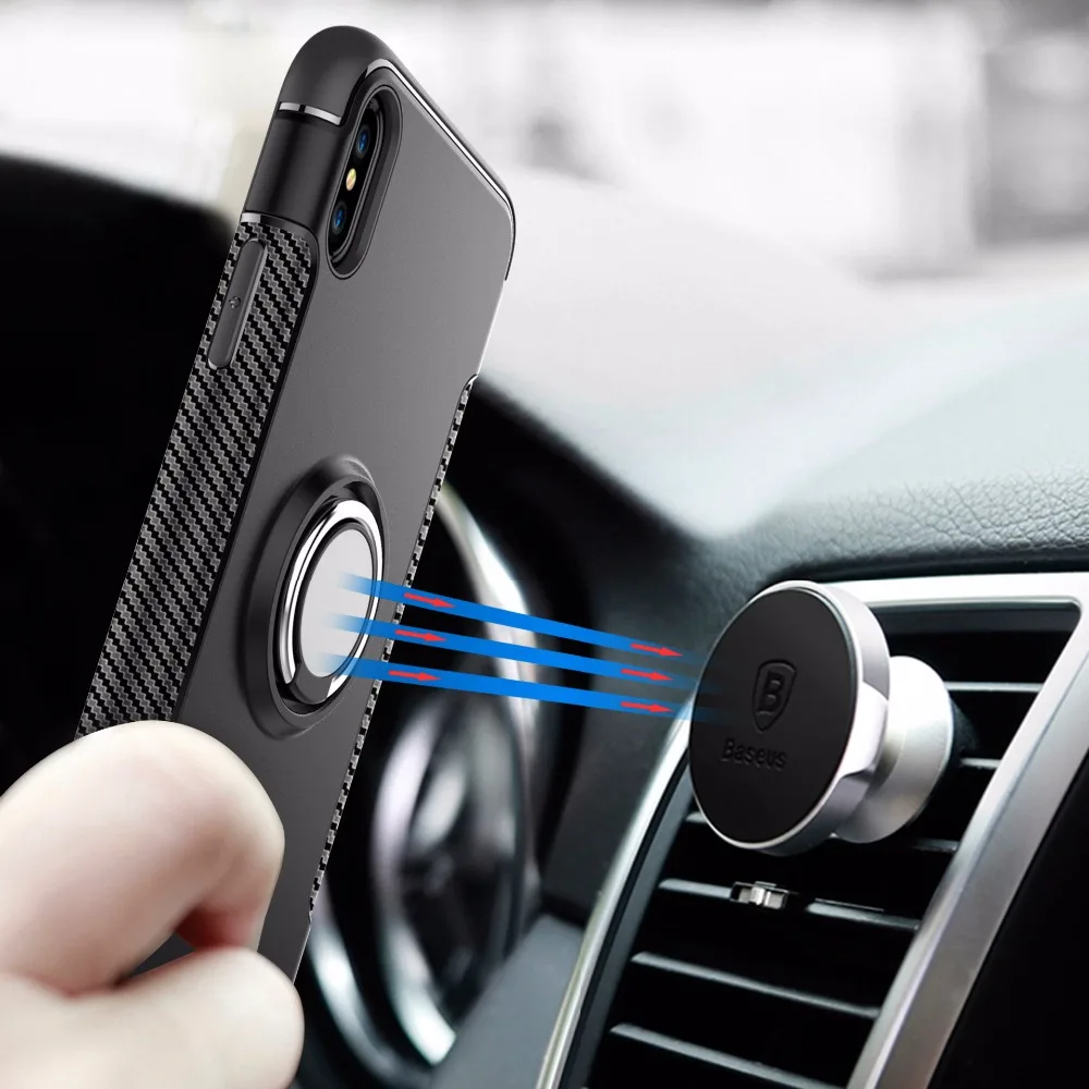 Чехол GrassRoot для iPhone7 автомобильный держатель магнитный присоской кольцо на палец